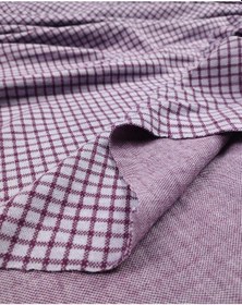 Resim Eflatun Bordo Renklerde Örme Kumaş 160x265cm-10717 Eflatun 