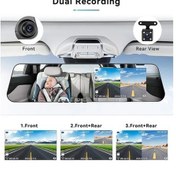 Resim Createtech Çift Lensli Araba Dvr 1080p Ayna Çizgi Kamera Için Araba İçin Kamera X431-2cam None 