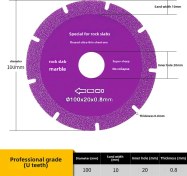 Resim Youtek Profesyonel Mermer Ve Seramik Kesici: Ultra İnce Taş Paneli Taşlama Aleti, Kenar Kırpması Yok, Kuru Kesim Uçlu El Fırçası Φ100 10 