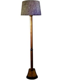 Resim Lambada Masif Ahşap Tek Ayaklı Lambader ( Kum Desen) 