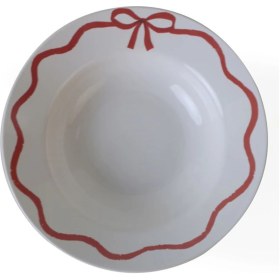 Resim Keramika Fiyonk Dekor Makarna Tabak 20 cm 4 Adet 