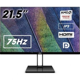 Resim AOC 22V2Q 21.5" 75Hz 5ms (HDMI+Display) FreeSync IPS Monitör 