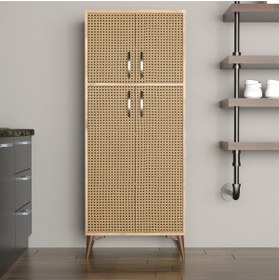 Resim Tanmob Büyük Boy Çok Amaçlı Dolap Çam Hazeran Kapaklı Mdl0104 