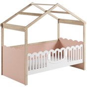 Resim Meltem Kids Fiona Pembe Montessori Çocuk Odası Karyola 100x200 Cm 