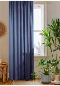 Resim Açık İndigo Ada Fon Perde Normal Pile 1'e 2,5 Pile-açık Indigo Açık Indigo 