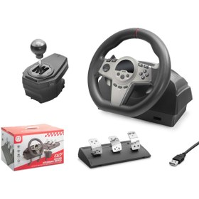 Resim NODAR Nd707 Direksiyon Seti Siyah 270° Ps4/Ps3/Pc/Xbox One/N-Sw/Xbox Series/S P4 Slim P4 Pro Siyah 
