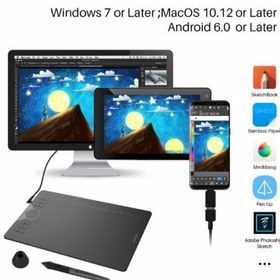 Resim Huion New Hs610 Grafik Çizim Tableti 10x6,25 