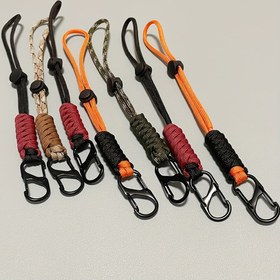 Resim 4 adet El Yapımı Örgülü Naylon Anahtarlık Bilek Kanca ile - Dayanıklı Açık Hava Çok Renkli Anahtar Tutucu Yürüyüş, Kamp ve Günlük Kullanım için, Kamp Aksesuarları 