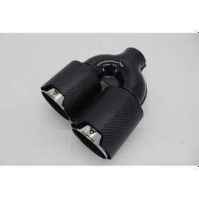 Resim Akrapoviç Çiftli Karbon Egzoz Ucu Cubra R 2x100 Parlak Sağ 