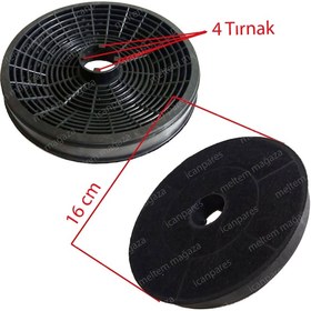 Resim Kumtel Uyumlu Aspiratör Karbon Filtresi 16 Cm 4 Tırnaklı - 476039270 