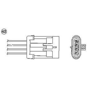 Resim NGK 95740 Oza660-Ee26 Oksijen Sensörü 