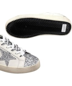 Resim Women's Super Star- Golden Goose Glitter Sneaker - Coarse Glitter Laces - Kadın Ayakkabı Sneakers 