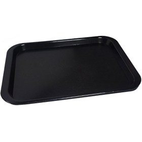 Resim 5 Adet Siyah Servis Tepsisi Fast Food Servis Tepsi 36x27cm 