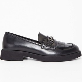 Resim Tamer Tanca Kadın Hakiki Deri Siyah Deri Loafer Ayakkabı 33 40202 Bn Ayk Sk23/24 Sıyah Dr Siyah 