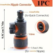 Resim Cloudstore Erkek Dişi Turuncu Sızdırmaz Hortum Vana 1/2" 3/4" Bahçe Araç Yıkama 