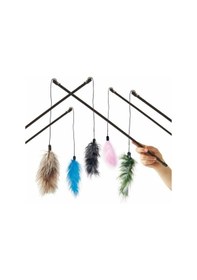 Resim Karlie Tüylü 60 CM Kedi Oltası Çok Renkli 