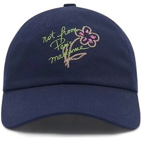 Resim Dagi 100% Pamuklu La Casquette Slogan Esquisse Erkek Şapka - Ayarlanabilir Metal Tokalı Lacivert 