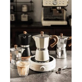 Resim UltraMint 6-Cup Espresso Pot, Elegant Italian Coffee Maker For Rich Brews 
