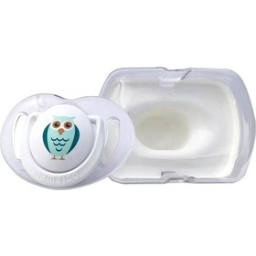 Resim Mamajoo Tekli Desenli Silikon Emzik 12+ Ay Beyaz BAykuş Beyaz 