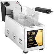 Resim Emirmakine Büfe Tipi 3 Litre Elektrikli Fritöz Makinesi 1-Kalite 
