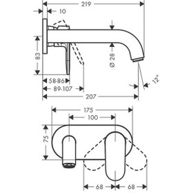 Resim Hansgrohe Vernis Blend Tek Kollu Lavabo Bataryası 20.5 CM Gaga Krom 71576000 