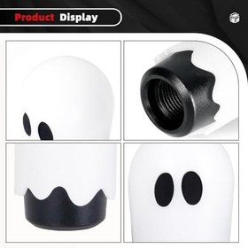 Resim Araba vites topuzu cadılar bayramı tarzı hayalet vites topuzu 3 adaptörleri ile M8/10/12 kişiselleştirilmiş yaratıcılık araba dekorasyon C 