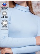 Resim Bılberry Wear Kalın Çizgili, Sıcak Tutan Fırçalı Kazak Büyük Bedenler 197523053 Açık Mavi 