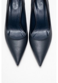 Resim Luvishoes Luvi Shoes Marcus Lacivert Cilt Kadın Topuklu Ayakkabı Lacivert Cilt 