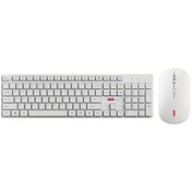 Resim Honeybeeshop Lenovo 105 Tuşlu Beyaz Kablosuz Klavye Ve Fare Seti 2.4g Çift Mod Evrensel Diğer 