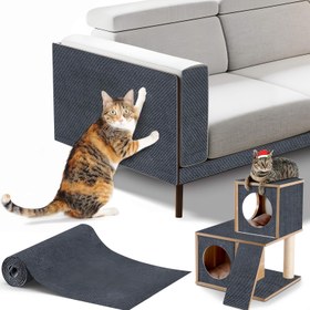 Resim Kedi Tırmalama Pedini Ayarlanabilir Kesim, Dayanıklı Kaymaz Mat, Kediler İçin İdeal, Kapalı Oyun ve Tırmanma İçin İdeal, Kedi Oyun Alanı | Ayarlanabilir Tırmalama Pedini | Dayanıklı Tırmalama Pedini 