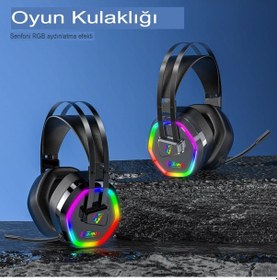 Resim Reidan G608 Usb-7.1 Rgb 4d Kafa Bantlı Profesyonel Oyuncu Kulaklığı 