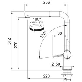Resim Franke Urban Doccia Stone Grey Mutfak Bataryası 115.0595.089 