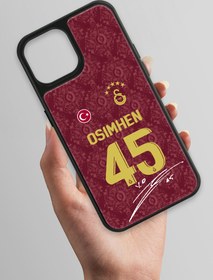 Resim Galatasaray Victor Osimhen 3. Forma İmzalı Cam Telefon Kılıfı - iPhone 14 