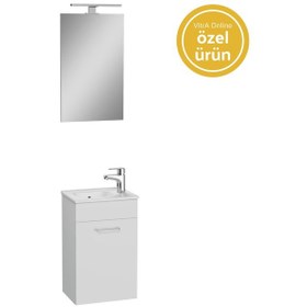 Resim VitrA Ardea 67087 Banyo Dolabı Seti Kapaklı 40 cm Parlak Beyaz 