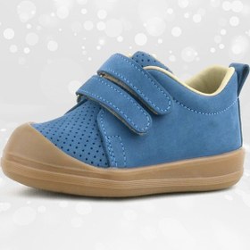 Resim Rakerplus Sonic Hakiki Deri Lacivert Cırtlı Anatomik Bebek Spor Ayakkabı Sneaker 