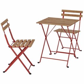 Resim IKEA Tarnö Katlanabilir Masa Ve Sandalye Seti, Siyah-kahverengi 
