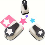 Resim Scrapbooking Kartları ve Tebrik Kartları için Yıldız Şeklinde Kağıt Damgalama Aleti, 1 İnç (25mm), 5/8 İnç (16mm), 3/8 İnç (9mm) - 3 Parça Set 