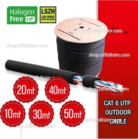 Resim Qport Lszh Halogen Free Dış Ortam Yanmaz Cat6 Outdoor Metre Ile 