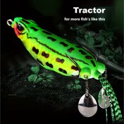 Resim 1 Dev Kurbağa Yemi Çift Payetli - 8.89cm PVC Popper Yem, 0.88oz - Tatlısu & Tuzlu Su Balıkçılığı için Gerçekçi Tasarım, Tuzlu Su Balıkçılığı Yemleri 