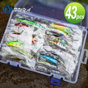 Resim 43 adet TUYA Minnow Balıkçılık Yemi Seti - Dayanıklı ABS Malzemesi ile Gerçekçi Yüzme Yemi, Tatlı ve Tuzlu Su Balıkçılığı için İdeal, Şükran Günü, Noel, Babalar Günü için Mükemmel Hediye, Oda Dekoru için Mükemmel 