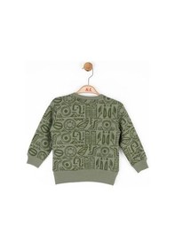 Resim Nk Kids Erkek Bebek Pamuklu İki İplik Yazılı Desert Sweatshirt-14722 Haki 