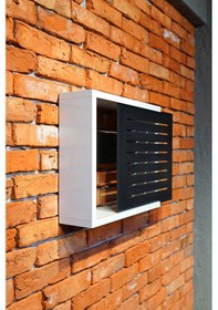 Resim Modem Saklama Kutusu Sürgülü Yana Açılır 35 X 40 Çizgili Siyah 