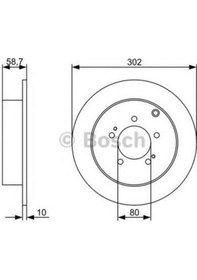 Resim Bosch 0986479318 Arka Fren Aynası Outlander 2.0 2.2 2.4 3.0 4wd 06-12 P4007 07-12 C-crosser 07-13 5x301 1611500480 