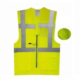 Resim uniwest Uw-220 Reflektörlü Cepli Mühendis Ikaz Yeleği Fosfor Sarı 