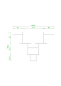 Resim Rafkestir Wolf Duvar Rafı Cordoba ( Mat ) 