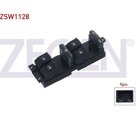 Resim Zegen-zsw1128 - Kapı Kılıt Ve Cam Acma Anahtarı Grup 9 Pın Arka 