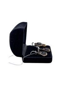 Resim Oya Silver Zirkon Taşlı Safir Lale Gümüş Set&takım 