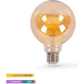Resim Braytron LED Rustik Flamanlı Ampül 6W G95 E27 - BB47-00620 