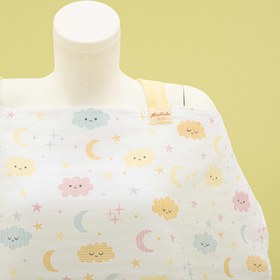 Resim Çift Katlı Muslin Emzirme Önlüğü - Sarı Bulut 
