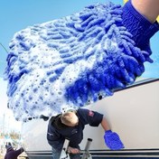 Resim 1 adet Chenier Mikrofiber Temizlik Eldiveni - Araba Temizliği/Baraj Temizliği/Ev Temizliği için Uygun, Süper Yumuşak, Süper Emici ve İz Bırakmayan Temizlik, Ev Temizliği Araçları için İdeal 